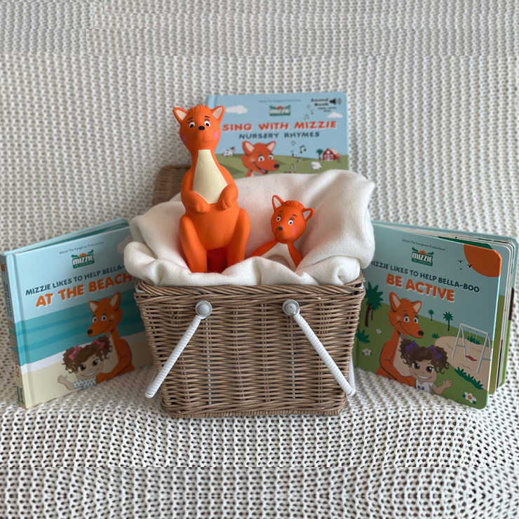 The Essential Newborn Gift Set - Teething & Book Gift Set